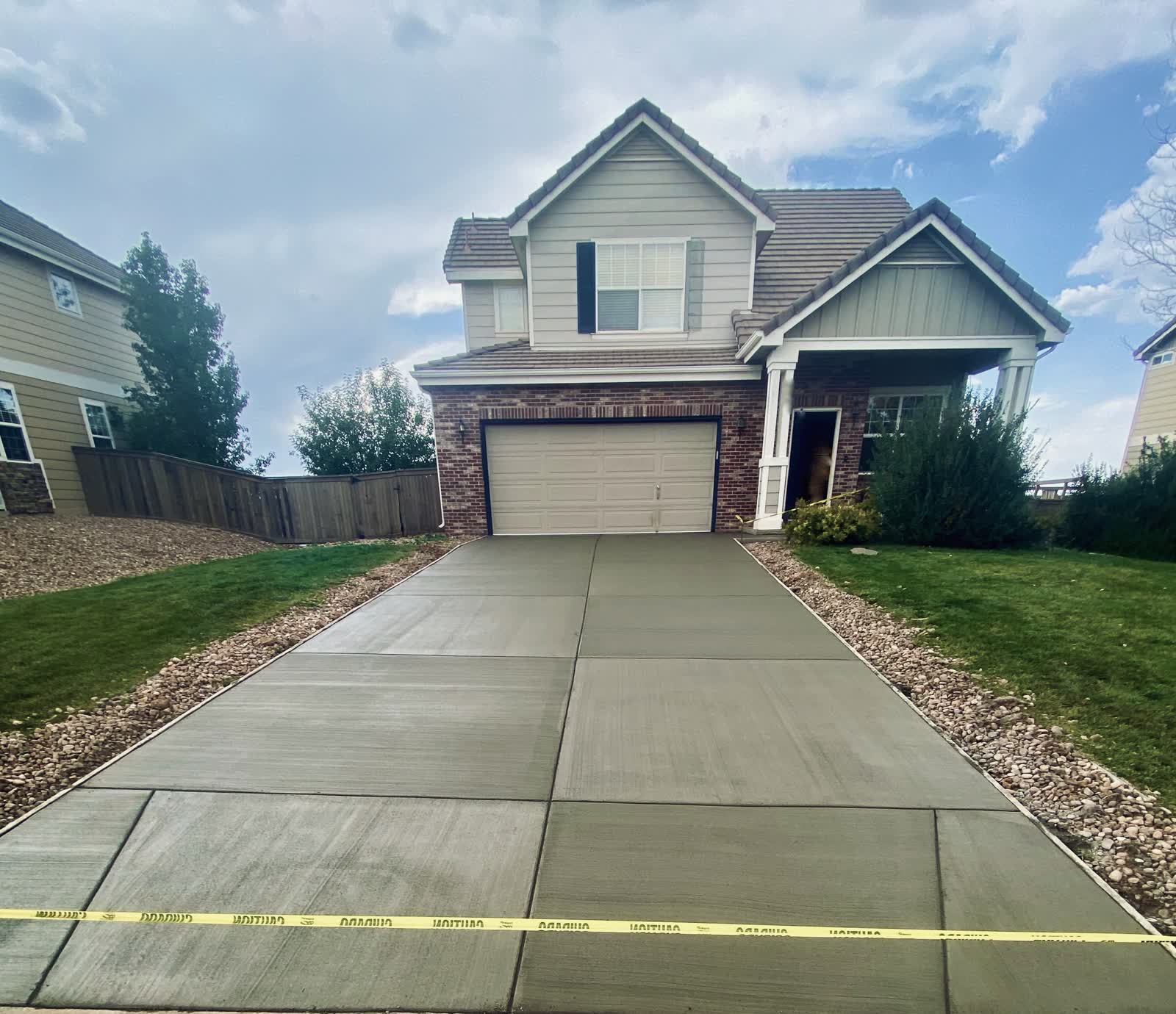New driveway at a family home